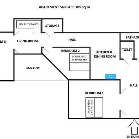 Modern Pilsudskiego Street Apartment Krakow